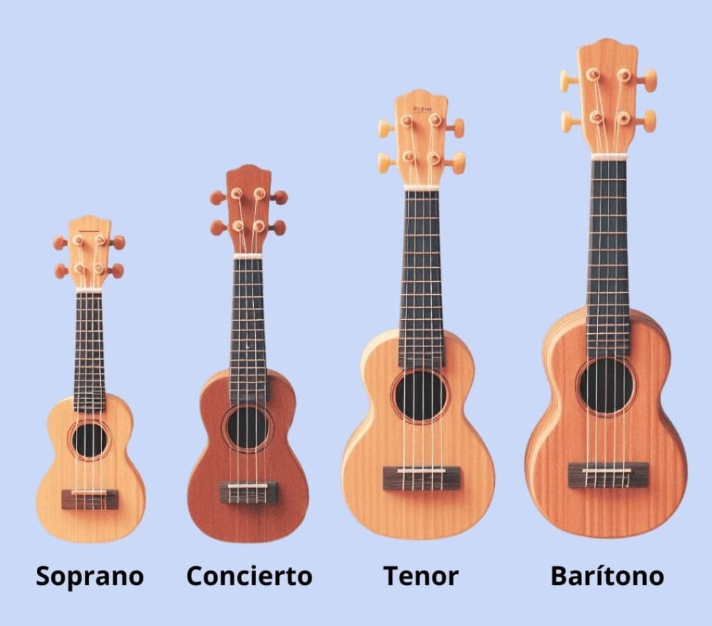 tamaños ukelele